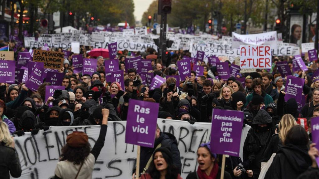 Francia salió a marchar contra la violencia machista