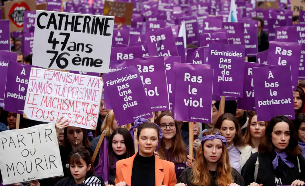 Francia salió a marchar contra la violencia machista