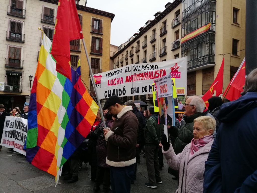 Madrileños rechazaron la presencia de Juan Guaidó en la capital española